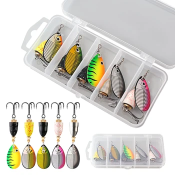 10g Spoon Spinner Fishing Lure Metal Inline Spinning Bait Blade Spoon Lure with Treble Hook for Bass – Metal Jig – view 3