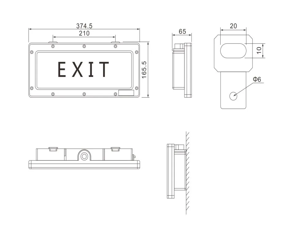 BYY Series LED Explosion Proof Emergency Light Exit Sign CROWN EXTRA