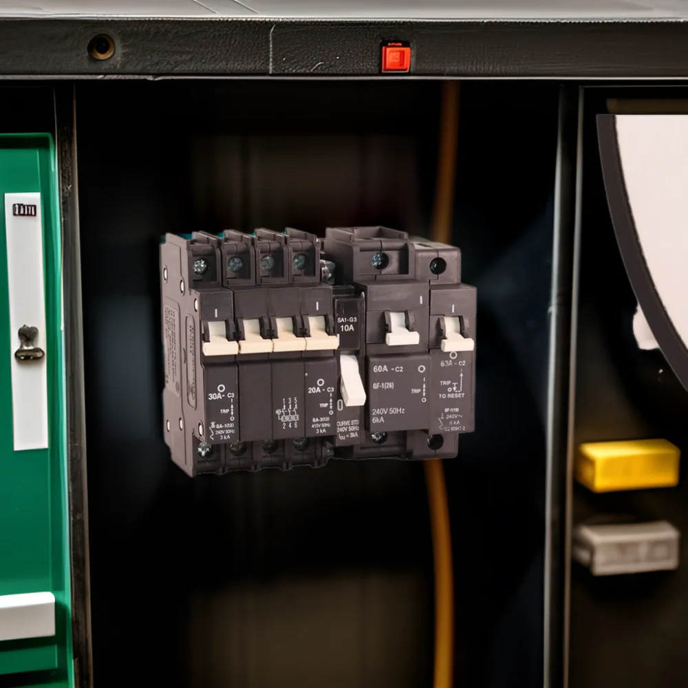 Cbi Hydraulic Circuit Breaker Mcb Type 1p 2p 3p Pole 63a Rated