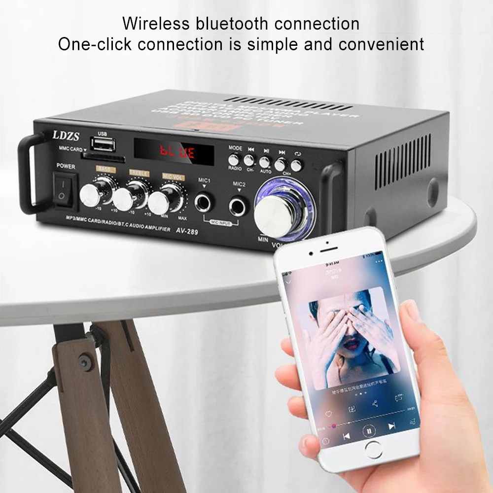 Sound System Machine Home Theater Sound System with Dual Microphone & 300W AMP