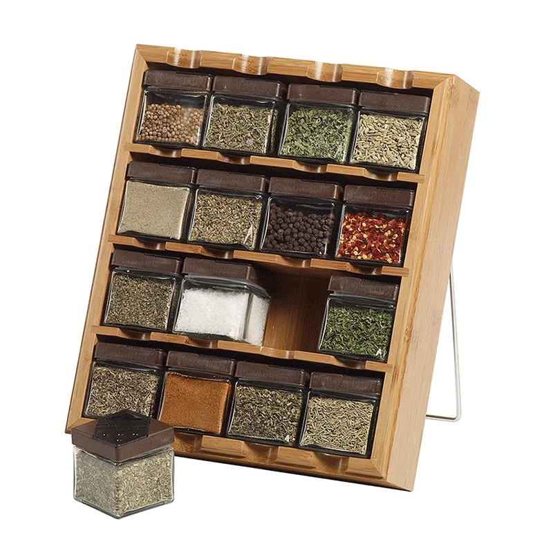 Kamenstein Bamboo Inspirations Spice Rack with Leaf Labels, 16-Cube &  Reviews