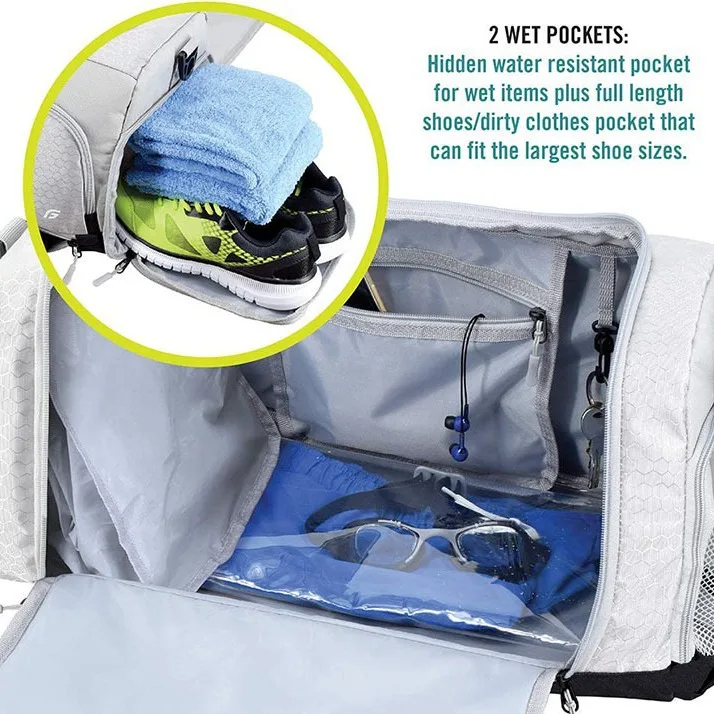 Dry Wet Separation Waterproof Large Outdoor Sports Travel Gym Duffel ...