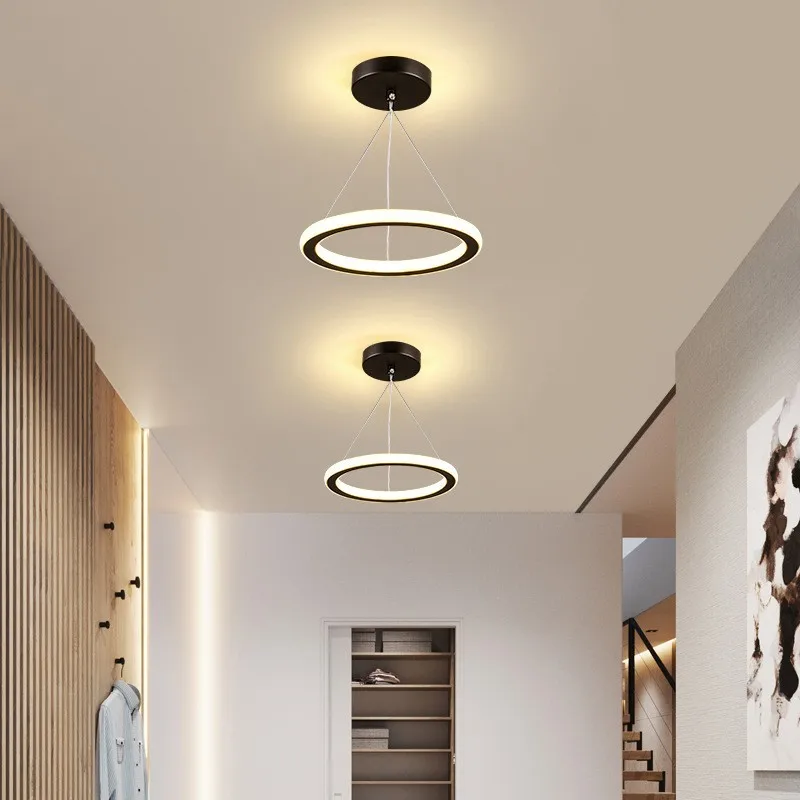Luce LED scandinava semplice moderna per corridoio, lampada pendente creativa per ingresso, corridoio, guardaroba, balcone, corridoio, soggiorno in acrilico