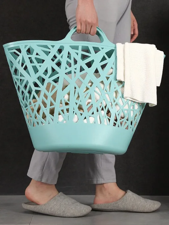 Laundry Basket Bin Foldable Plastic Dirty Clothes Basket Hamper
