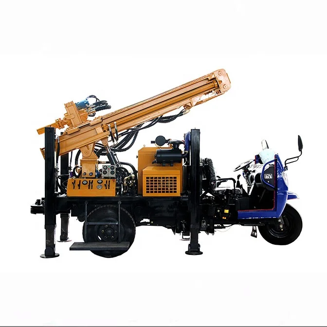 
 200 meters KW200 Water well drill rig with tricycle / china water well drilling rigs with tricycle