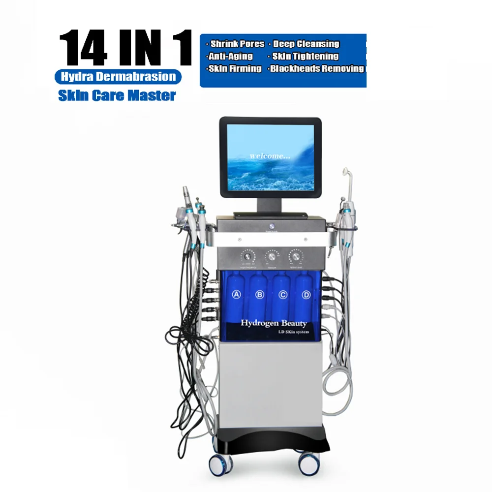 14 In 1 Hydra Facial Machine 250W Hydra Dermabrasion Machine 90Kpa