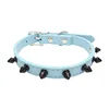 Black rivet light blue
