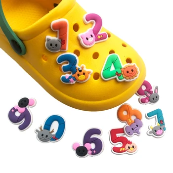 Fashion Trend Accessories Alphabet Shoe Charm Brand Shoe Charm Animal Designer Digital Cartoon Shoe charm