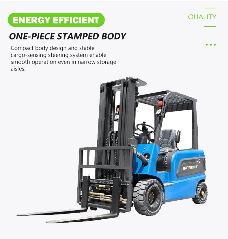 2t Electric Forklift 1.5 ton 2Ton Loading Capacity Electric Forklift 3 M Battery Forklift truck With Attachment CE