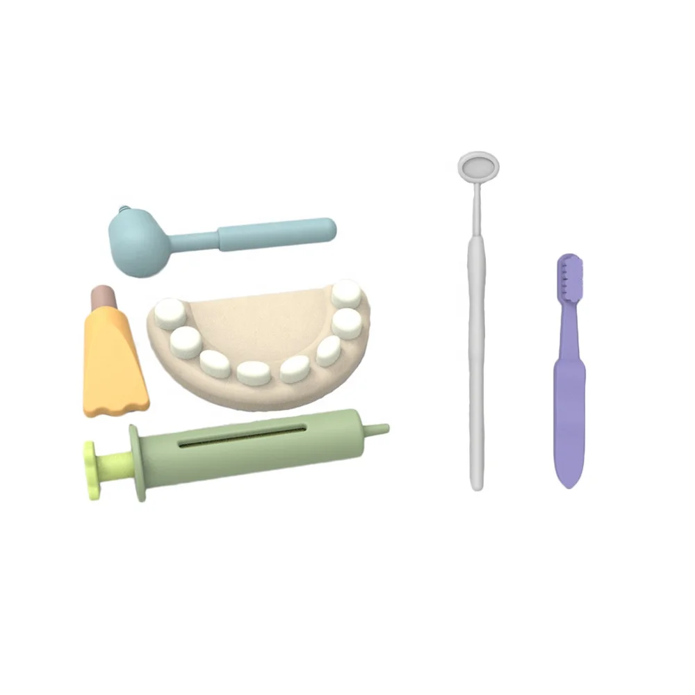 Детские игрушки-врачи, детские развивающие социальные навыки, силиконовый набор для стоматолога