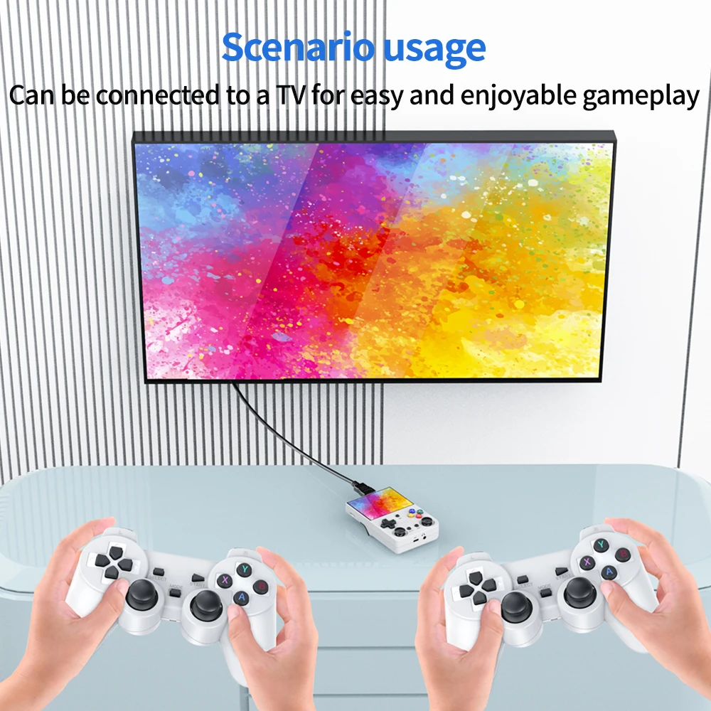 Konsol iyi M21 Retro Video oyunu 64GB el oyun oyuncu Linux sistemi 20000 + klasik oyunlar taşınabilir Video oyun makinesi