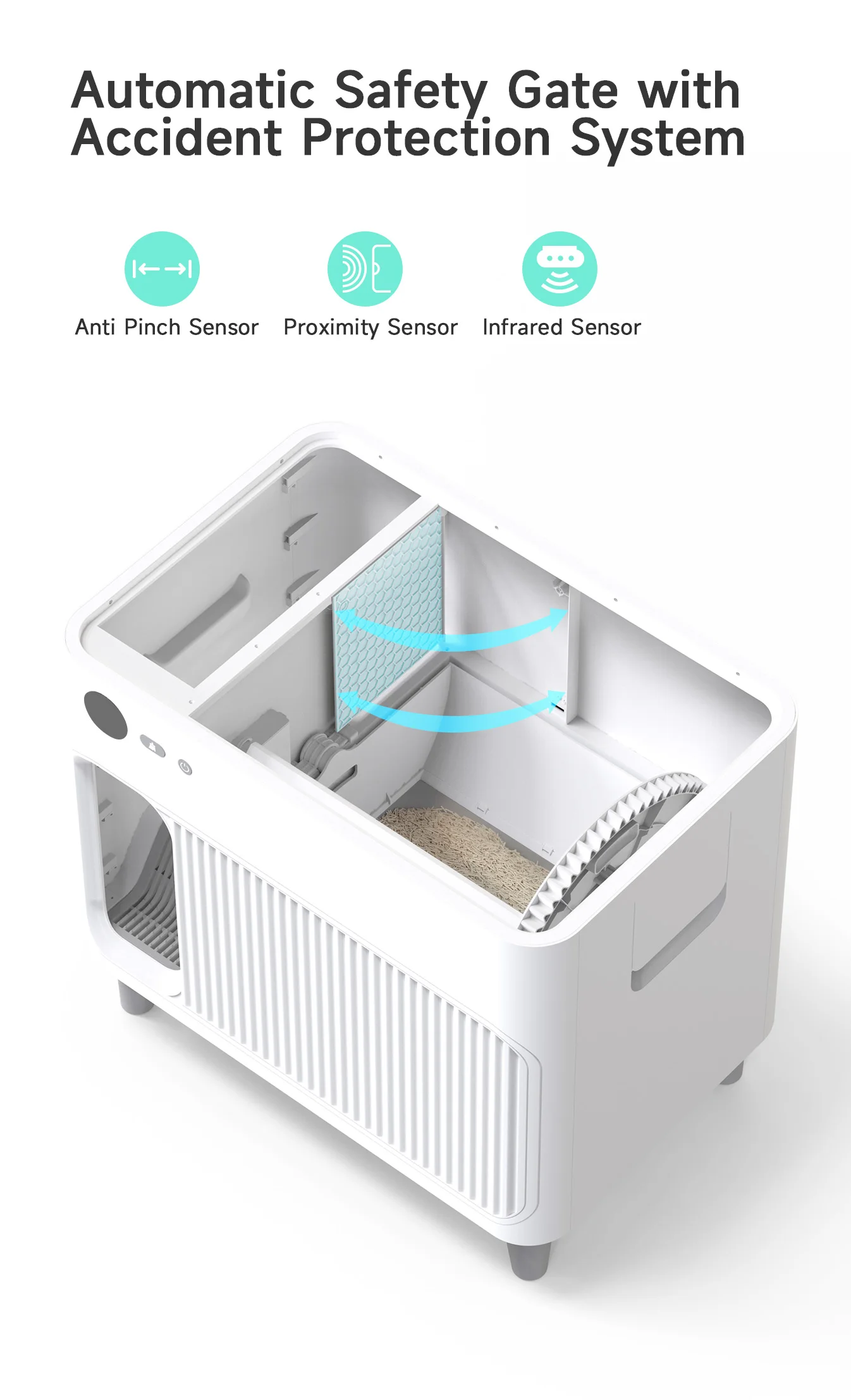 Luxury Large App Control Intelligent Smart Self Cleaning Portable Cat