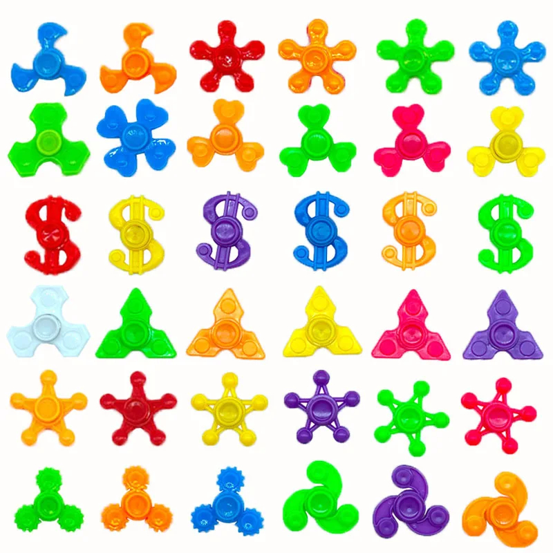 8 Design Mini Finger Plastic Hand Spinner Fidget Toy for Kids 2inch 5cm 50mm Capsule Toys