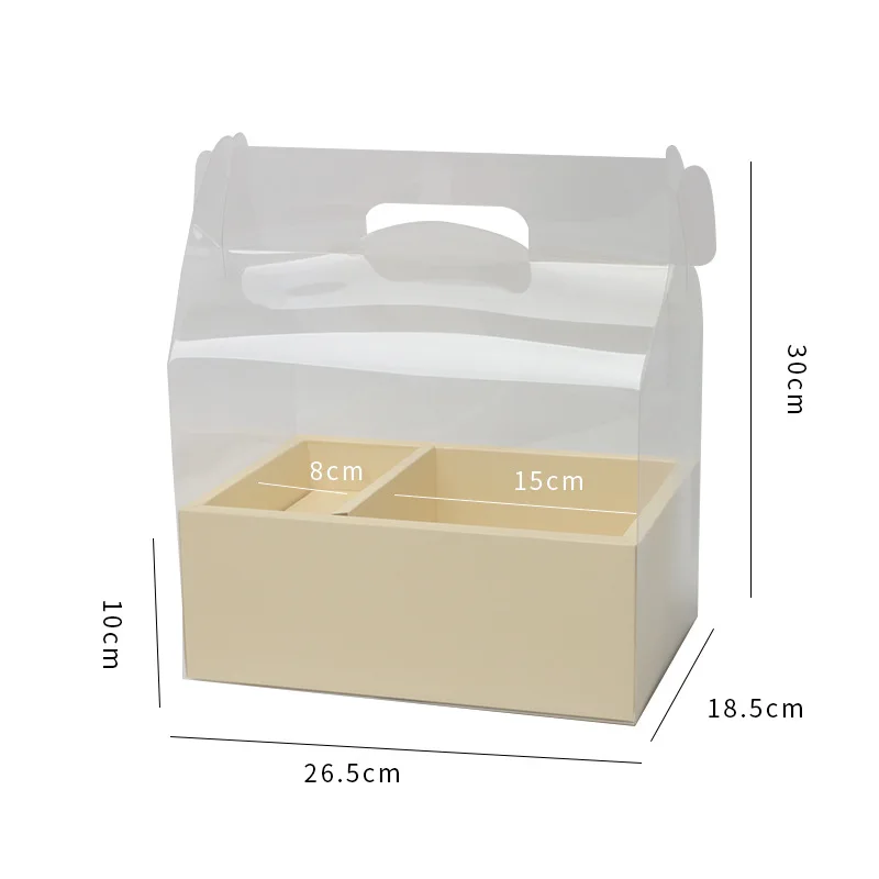 Transparent Plastic Preserved Bouquet Rose Packaging Gift Boxes Portable Clear PVC Flower Box