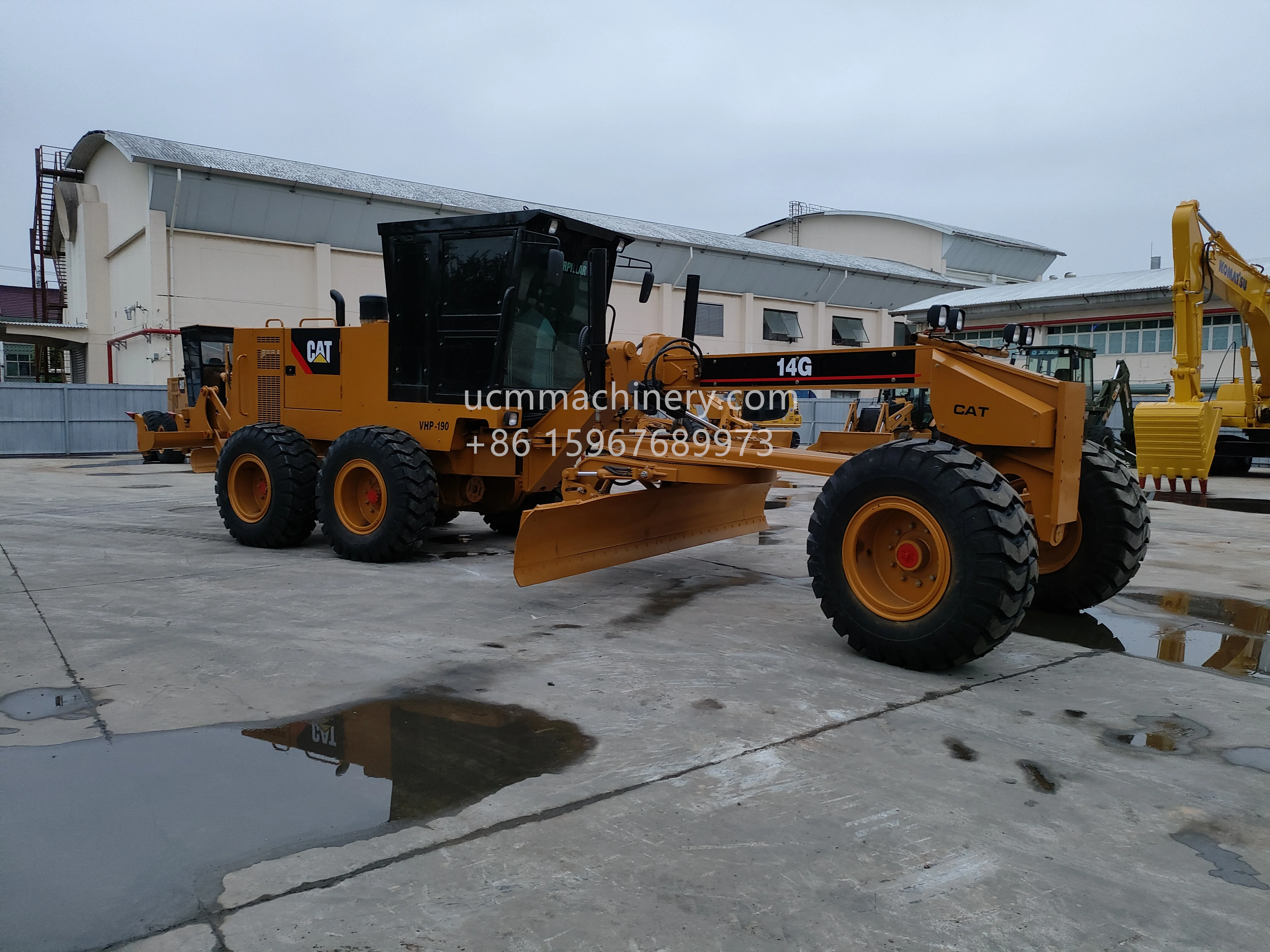 Used Construction Machinery Grader Caterpillar 14H 14G 14 14M Cat Motor Graders Japan for Sale Front Blade