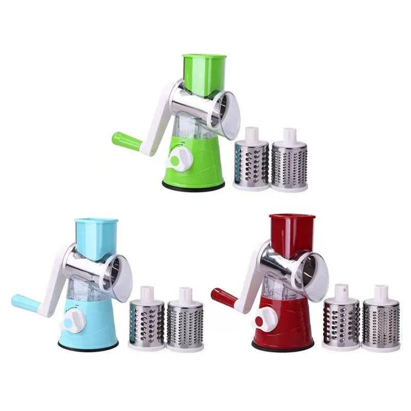 Factory Direct Sale Multi Functional Manual Cylinder Vegetable Slicer Stainless Steel Kitchen Rotary Cheese Grater