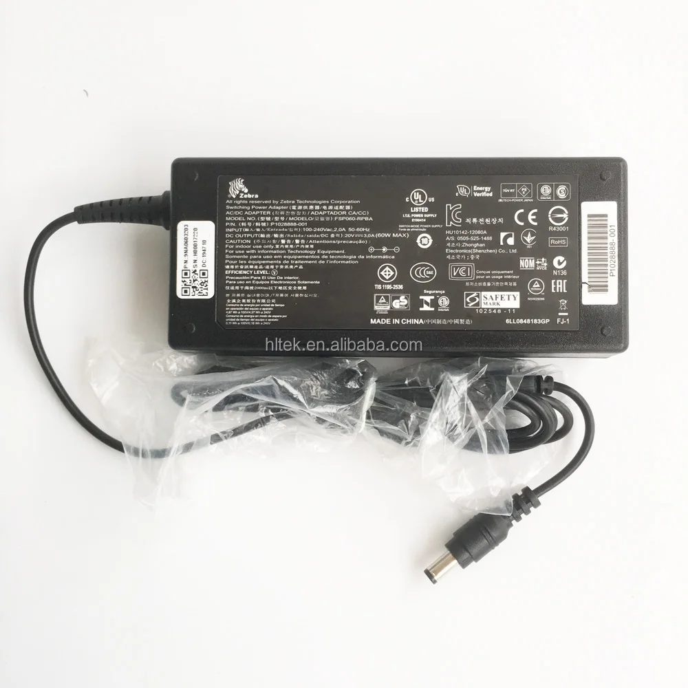 Genuine 20v 3a Power Supply Charger For Zebra Gc420d Lp2844 Tlp2844