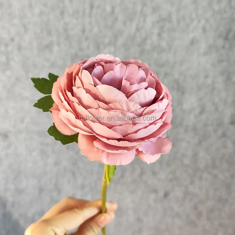 Decorative Flower Peony Rose Single Bulk White Flores Artificiales