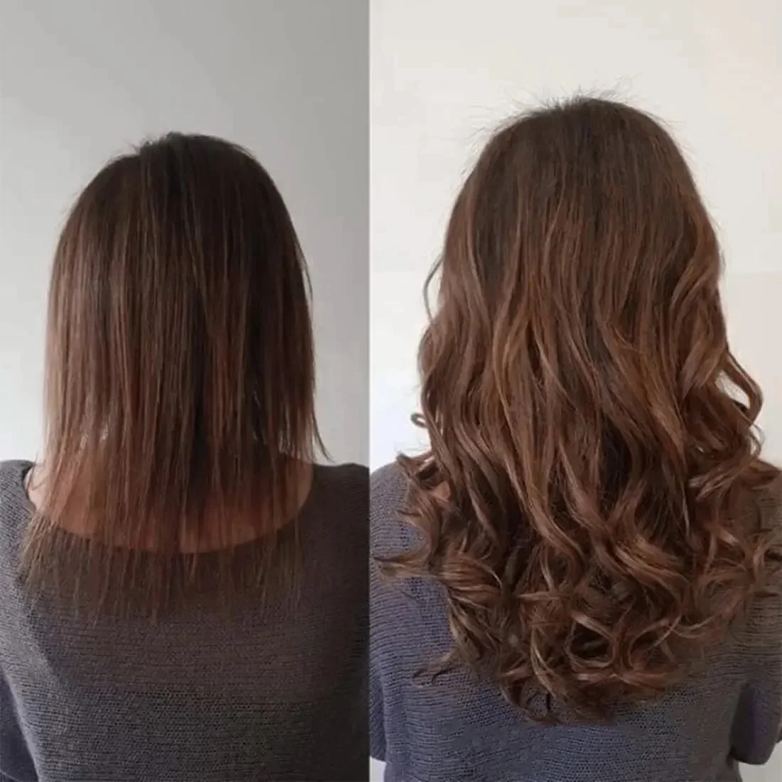 Extensii de păr cu bandă adezivă, păr natural, maro, drept, Remy, fără cusături, invizibil, 20 buc., 16-26 inch_voghion.com