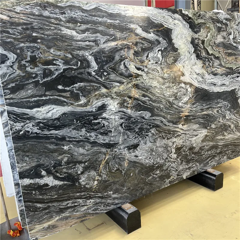 product high quality beautiful spray grey marble slabs modern polished design calcite tiles hotel outdoor walls countertops-0