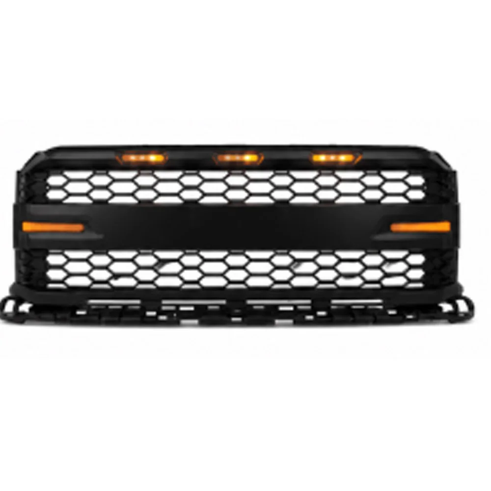 Front Grille Shell Low-end Upgrade High-end Immediate Replacement Auto Body Part for FORD F-150 2022 Raptor Shelby Style