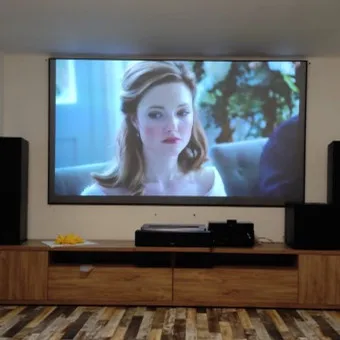 Best Sales Low Cost  Fixed Frame Movie Projections Screen for 4K UST Projector VAVA 120 Inch Ust Alr Screen