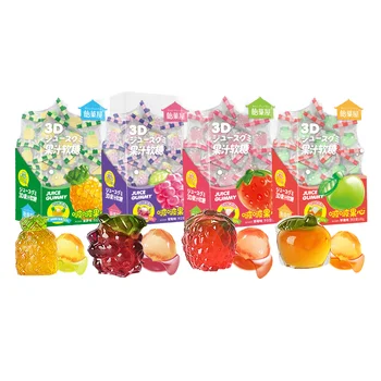 Customize PET Box Soft Candy Good Taste Jellies & Apple Peeling Gummies Fruity Flavor Wholesale Available 100g