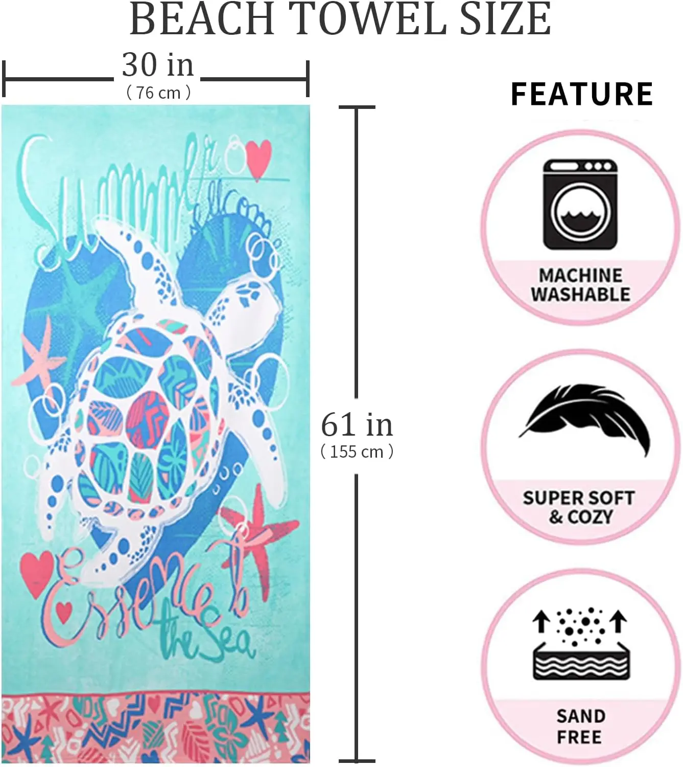 Wholesale Custom Lightweight Striped Microfiber Beach Towels Sand-Free Digital Sublimated Personalized Logo Design factory