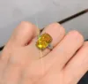 Diamant jaune taille ouverte