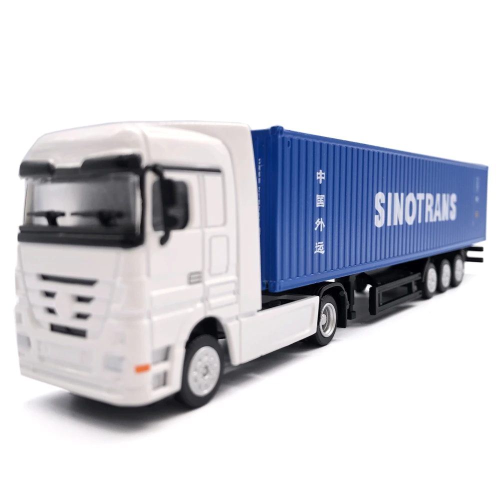 【A】19cm SINOTRANS container truck model gifts 1:87 Truck model O.A.S ship model