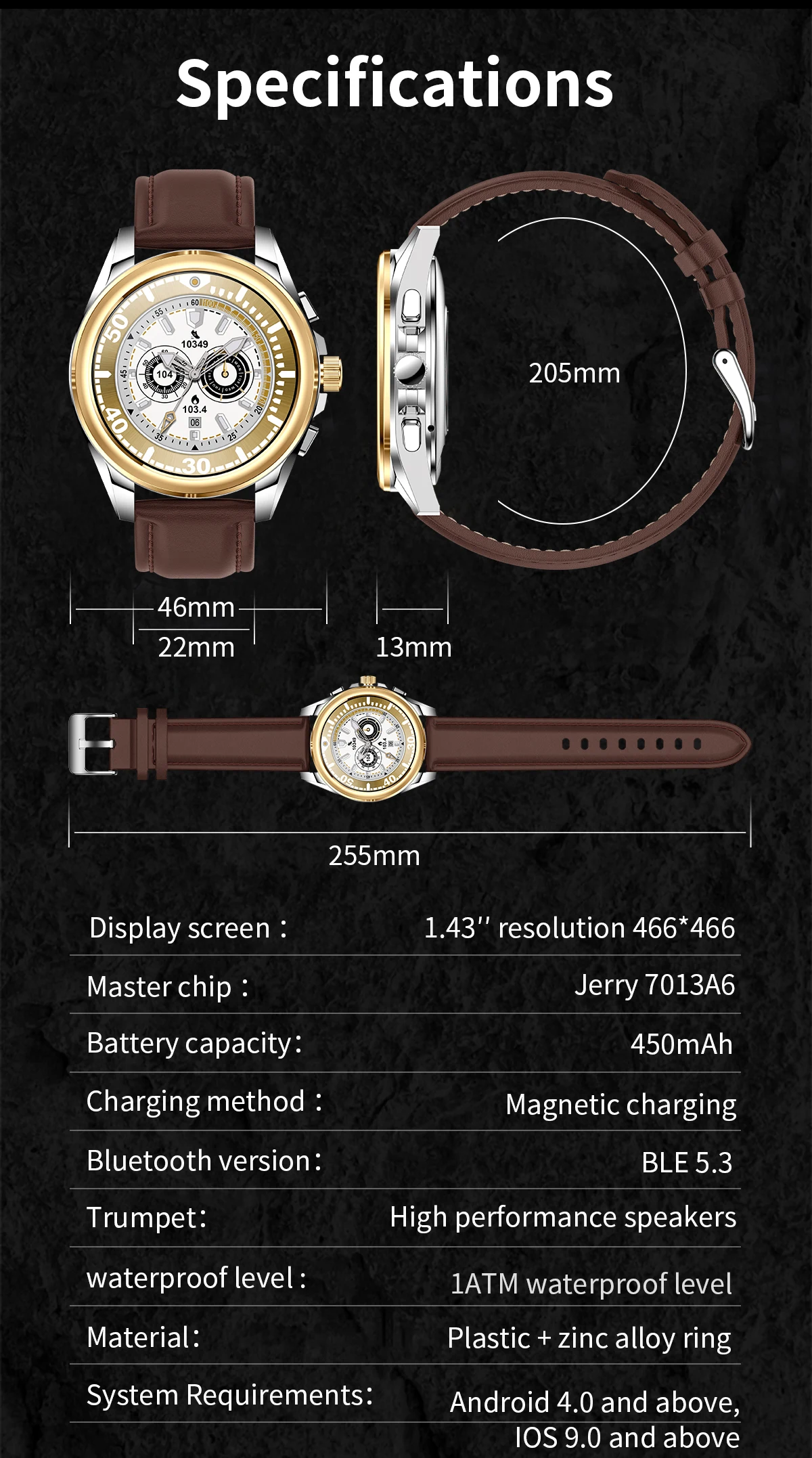 KC83 Smartwatch BT Call 100+ Sports Mode Outdoor Calculator Features Health Monitoring L aperçu 6