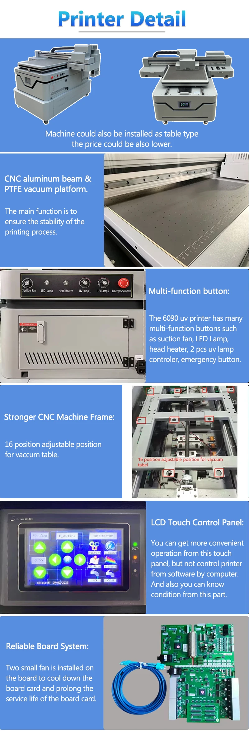6090 UV Flatbed Printer - Versatile Printing for Glass, Wood, Metal ...