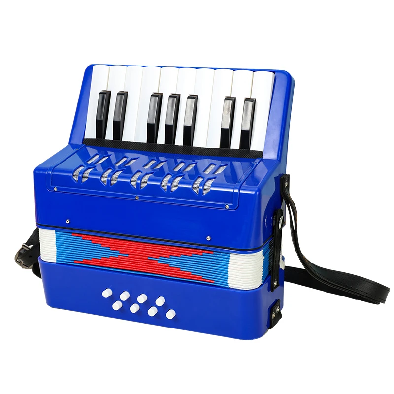 8 Bass 17 Key Piano Accordion Black with Newest Design Chromatic and Diatonic Buttons on Sale