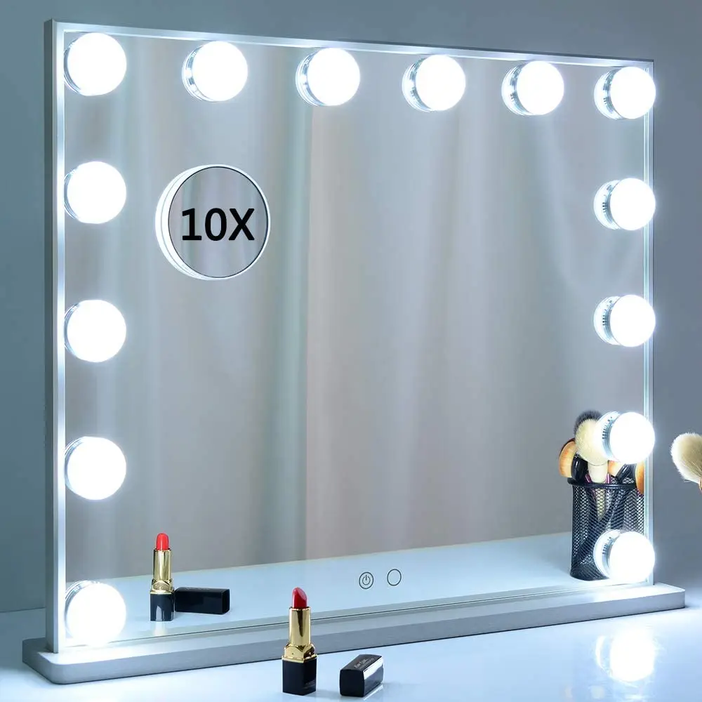 Hollywood Vanity Makeup Mirror Standing Salon Mirror with Led Lights