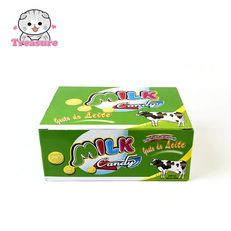 Halal Wholesale Sweet and Sour Milk Flavor Cow Tablet Press Milk Candy