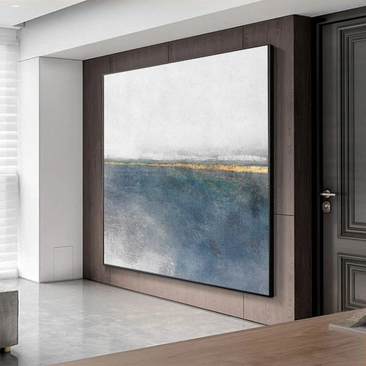 Hand Painted Simple Abstract Canvas Frame Art Picture Modern Wall Painting for Living Room Decor
