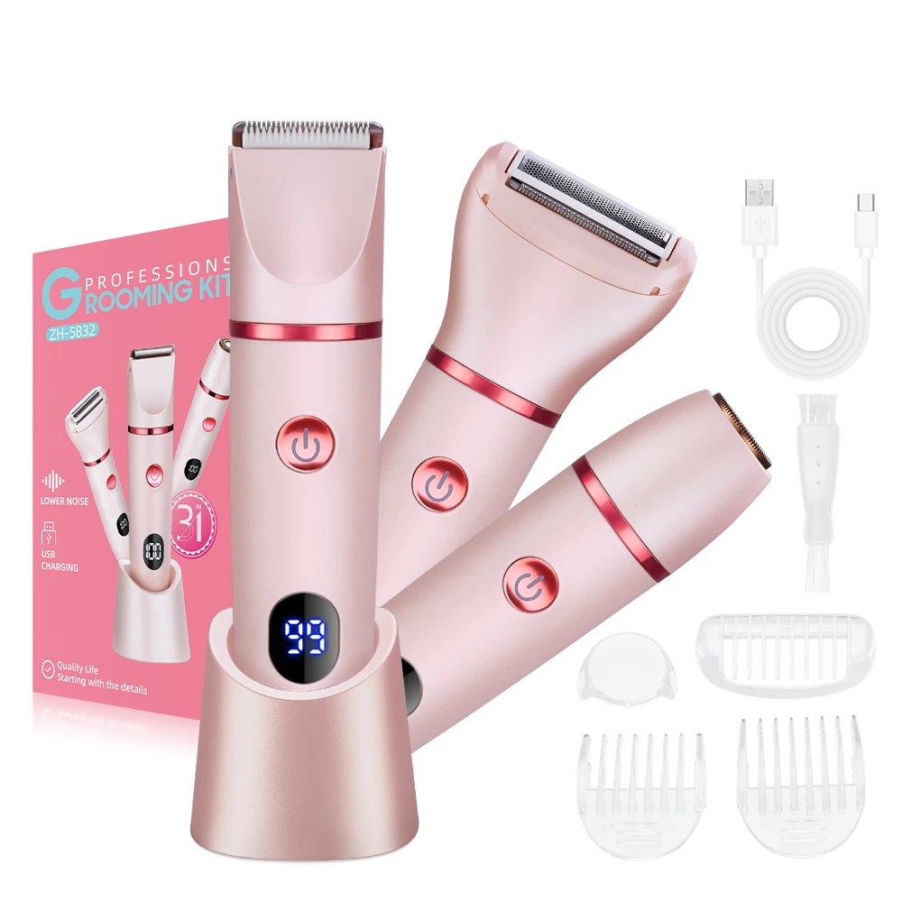 Four in One for Shaving Eyebrow Removal USB Charging Trimming Nose Hair New Cross-border Exclusive Grooming Kit Electric Shaver