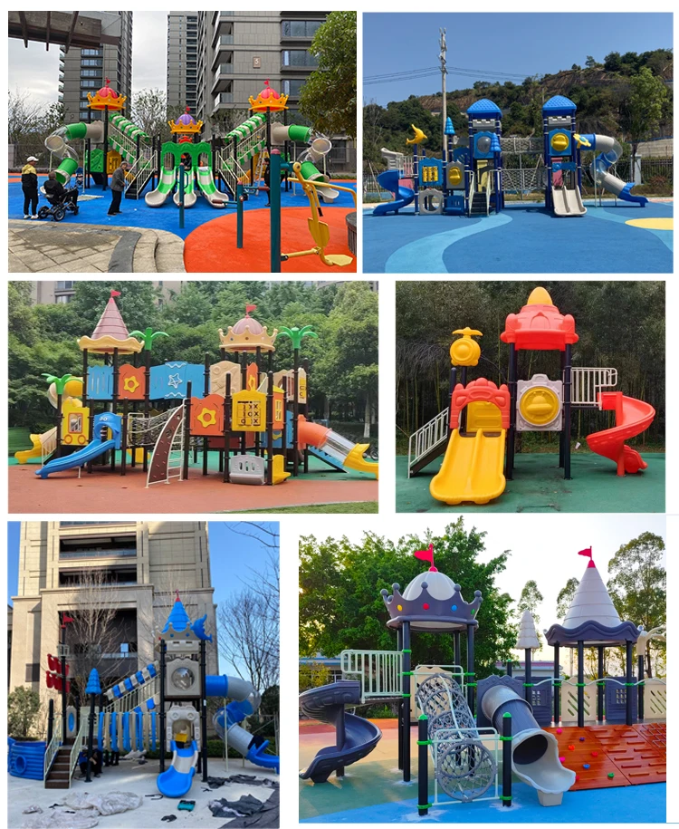 Amusement Park Large Castle Slides Combination Children's Outdoor Playground Entertainment ...