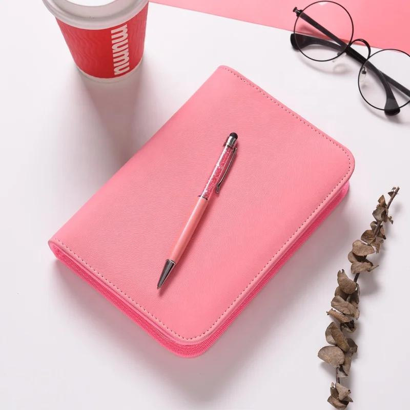 Милый кожаный чехол для ноутбука класса премиум на молнии с линейкой в виде спирали для колледжа A5