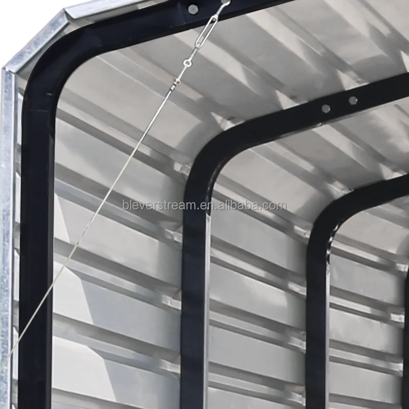 12x20ft Outdoor Carport - Simple Design Galvanized Steel Frame