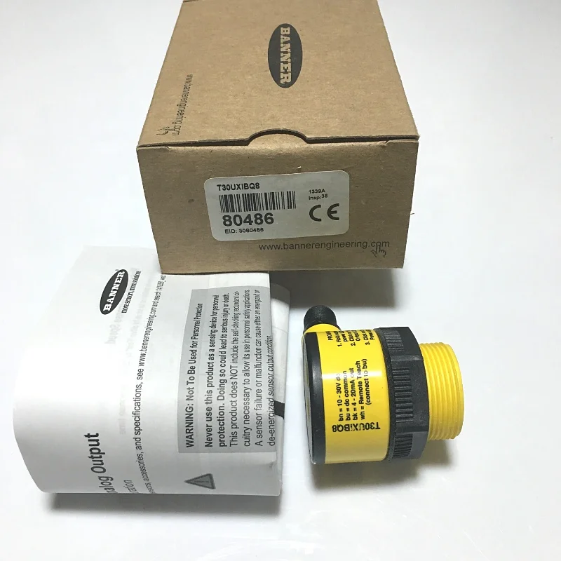 Good price photoelectric effect system Range 60m T30SN6R T306E laser transmitter and receiver for Banner Sensors