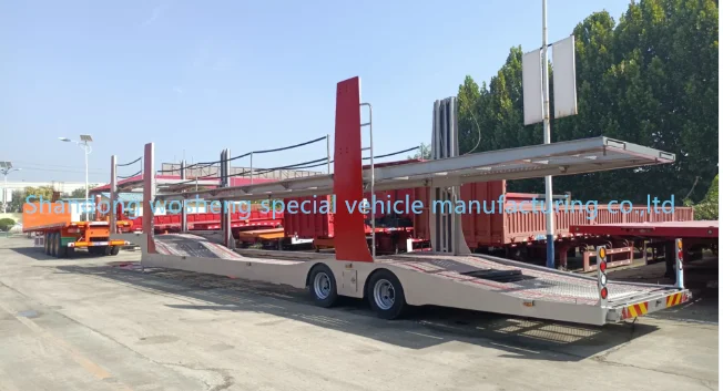 WS China Factory Double-decker Vehicle Truck Trailer Car Transport Trailer