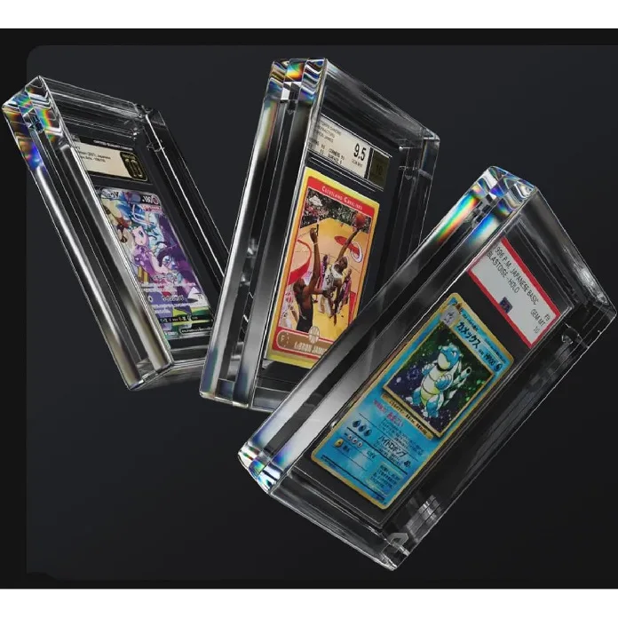 product acrylic graded card slab collectible display case holder for bgs sgc psa slab sport trading card case magnetic protector case-7