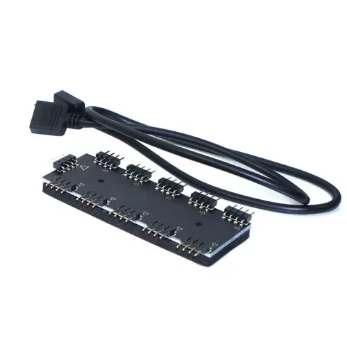 Câble Répartiteur ARGB 5V 3 Broches 1 Vers 4 - 2 Pièces De 30 Cm, Connecteurs Femelle-femelle, Pour Ventilateurs Et Bandes LED Adressables PC