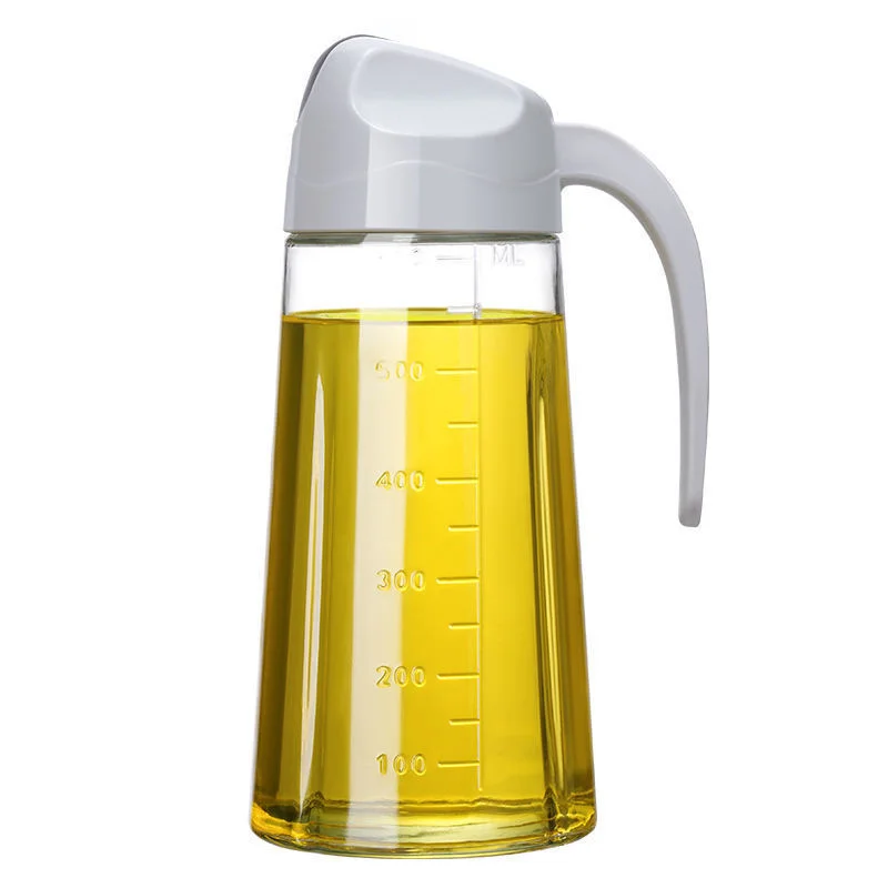 For Kitchen Cooking Vinegar Soy Sauce Wateralone Oil Dispenser Auto Flip Olive Oil Dispenser Bottle Glass Vinegar Dispensing Bottle Leakproof Condiment Container With Automatic Cap And Stopper 