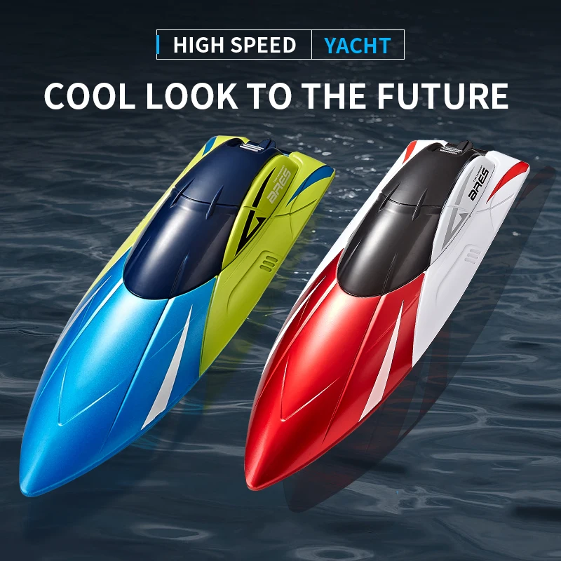 Bemay Toy Mini Remote Control Boat, 15KM/H High Speed Double Propellers Boat, Water Sensing Speedboat With Light