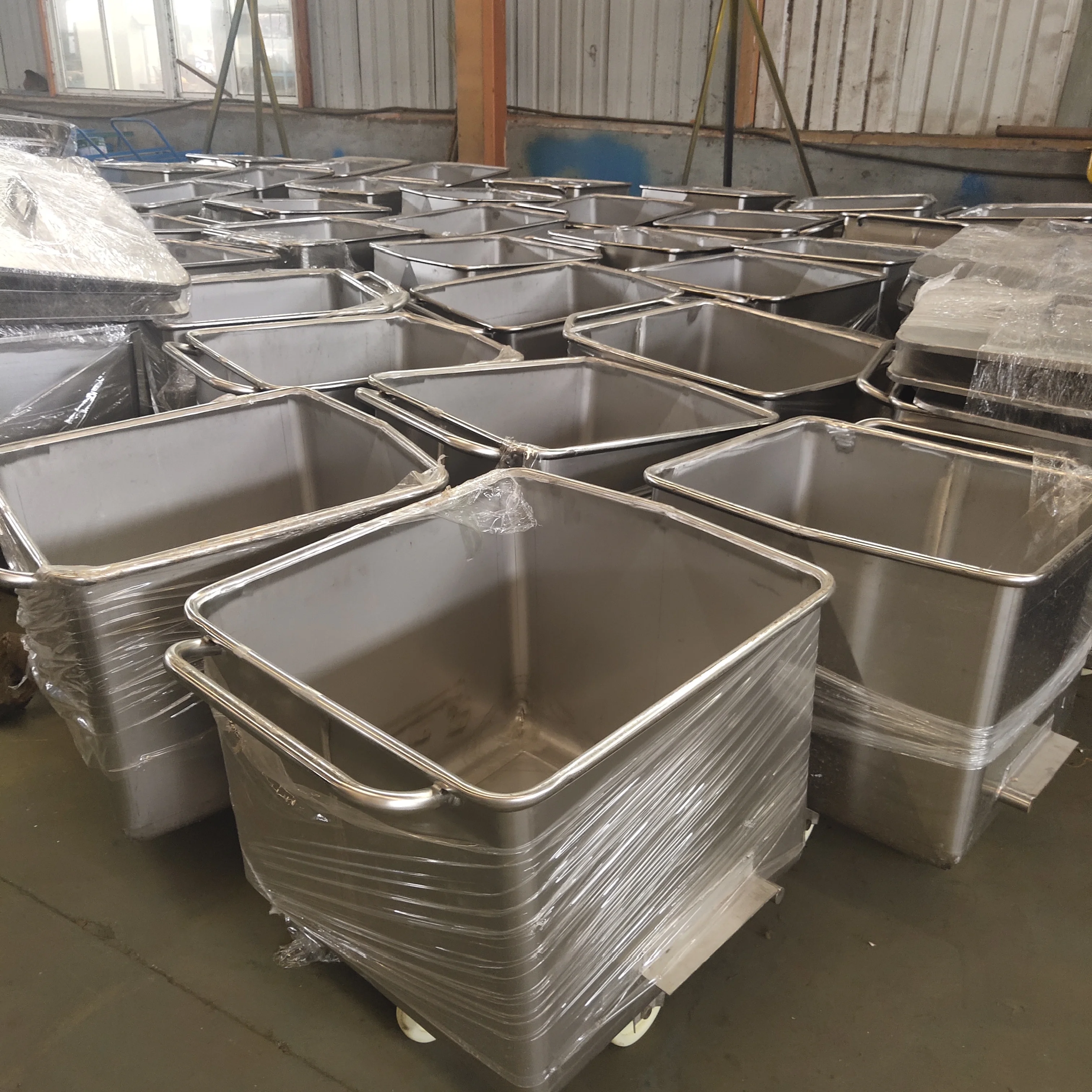 Тележка из нержавеющей стали с колесами для транспортировки