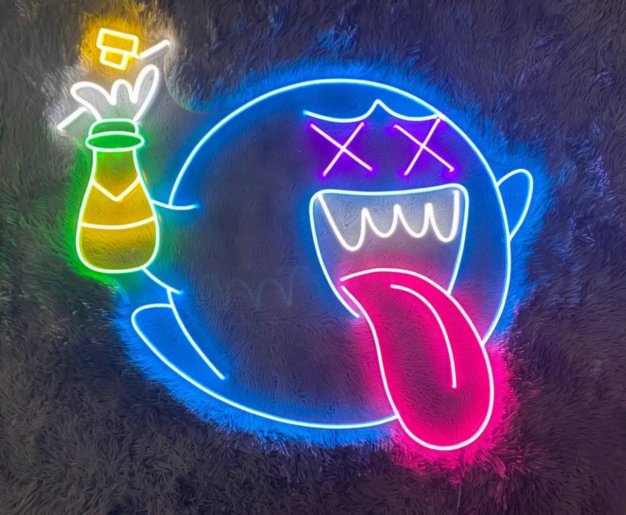 Pom Pom Purin Neon Sign Anime Light, 3D Wall Art Cute Anime Led Sign for  Bedroom