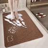 Silk Loop Shower Mat - Cat Head Brown