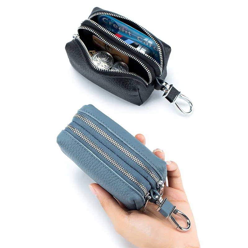 Multi-functional Double Zipper Key Organizer Holder High Quality Customized Key Holders